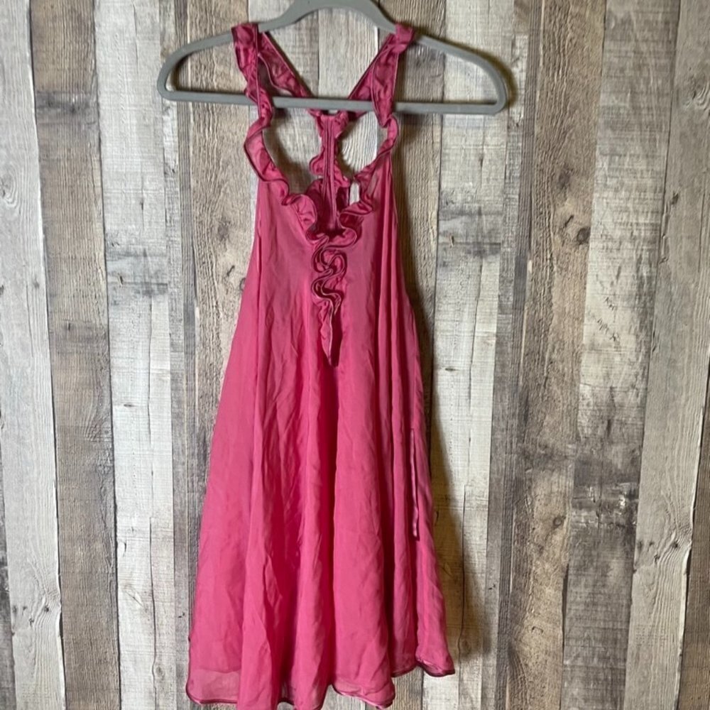 Victoria's Secret Ruffle Racerback Pink Slip